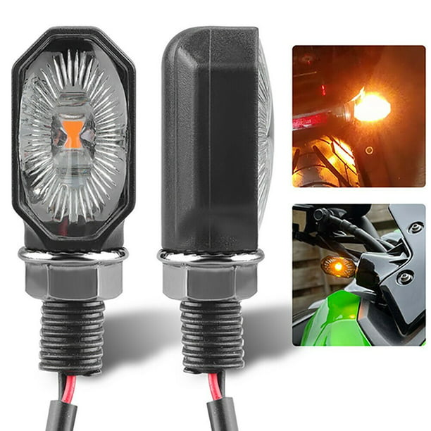 2 pcs Replacement Amber LED Turn Signal Light Indicator Blinker Motorcycle